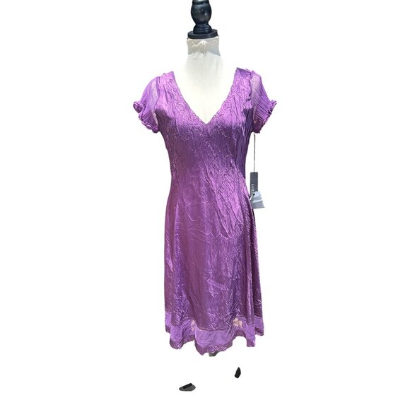 Komarov Dresses & Skirts - NWT Nordstroms Komarov XL Crinkle Purple Dress Cap Sleeve Whimsy Fairy Goth